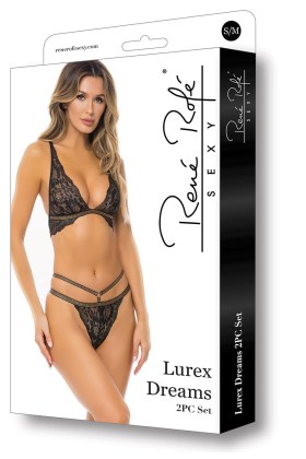 Čipkani dvodelni ženski set Rene Rofe 7553031BLK-1